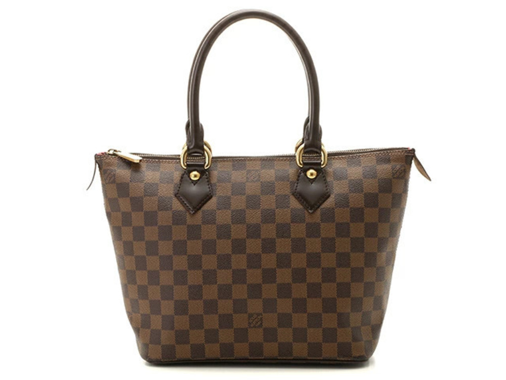 LOUIS VUITTON Damier Ebene Brown Saleya Handbag